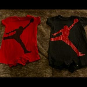 Gently used Jordan rompers.